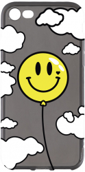 Husa BestCase Compatibila Cu Apple IPhone SE 2 / SE 3 / 8 / 7 Balloon Smiley Antisoc Grafit Silicon 1.5MM GT 957 