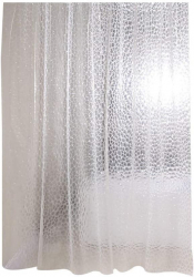 Perdea de baie cu efect 3D Zola® din PEVA 12 carlige 180x200 cm alba 