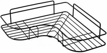 Raft baie de dus cu montare pe perete Zola® plastic 36x12x6 cm negru