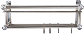 Raft de baie suspendabil Zola® din aluminiu cu 4 umerase argintiu 39x15 cm 