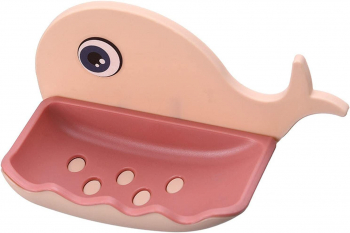 Sapuniera Zola® in foarma de mini balena roz 