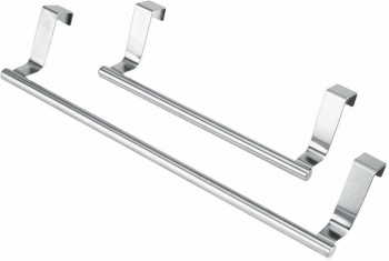Set 2 suporturi metalice pentru prosop Zola® doua marimi 36 si 24 cm crom argintii 