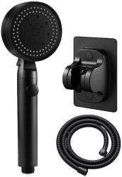Set cap de dus Zola® fuctie de STOP otel inoxidabil si plastic lungime furtun 150 cm negru 