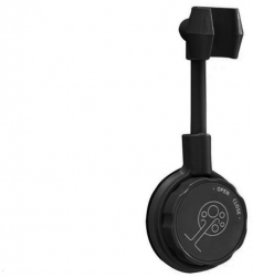 Suport cu ventuza Zola® pentru cap de dus din plastic 16 cm maner rotativ rezistent la umiditate negru 