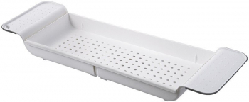 Suport extensibil multifunctional pentru cada sau chiuveta Zola® plastic 55-78 x17x6-8 cm alb 