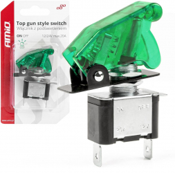 Comutator iluminat intrerupator cu protectie destinatie auto moto ATV SSV Off-Road model TOP GUN tensiune 12V - 24V 