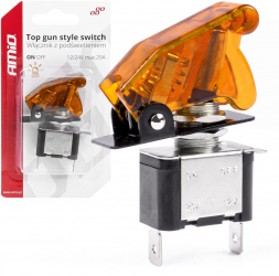 Comutator iluminat intrerupator cu protectie destinatie auto moto ATV SSV Off-Road model TOP GUN tensiune 12V - 24V