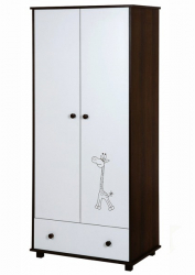 Dulap Camera copii Bebelusi 2 Usi Klups Safari Giraffe Wenge 