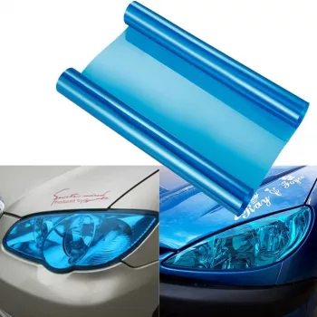 Folie protectie faruri / stopuri auto - Albastru pret/m liniar - 053 