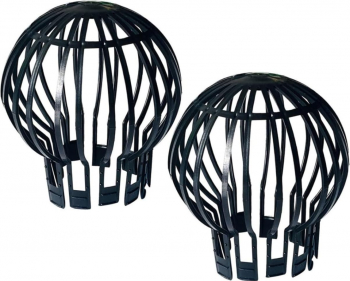 Set 2 filtre jgheab Zola® pentru a ajuta fluxul apei plastic 132x145 mm negru