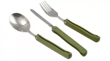 Tacamuri camping cu husa de poliester inox pliabile set 3 piese 19.5 cm Perfect Home  