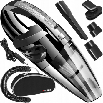 Aspirator auto cu acumulator 90 W filtru HEPA USB cu accesorii 35x11 cm Xtrobb 