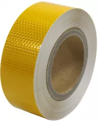 Banda reflectorizanta adeziva tip fagure - GALBENA rola 5cm x 25m 