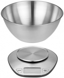 Cantar de bucatarie de precizie 1 g cu bol Zola® electronic functie de tara inox 5000x1 g 