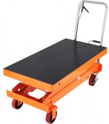 Carucior hidraulic cu platforma 120x 60 cm Vevor max 800 kg Inaltime ridicare 500 &ndash 1500 mm 