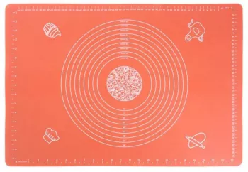 Covoras plansa masa pentru framantat silicon rosu 64x45 cm MagicHome 