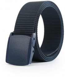 Curea tactica pentru barbati Zola® textila reglabila 110x3.8 cm albastra 