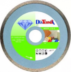 Disc diamantat DiaTehnik DY 115 mm pentru taiere ceramica 