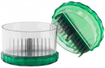 Dispozitiv de tocat usturoiul Zola® verde din plastic/otel inoxidabil usor de utilizat cu 20 de lame 9x6 cm