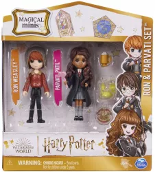 HARRY POTTER WIZARDING WORLD MAGICAL MINIS SET 2 FIGURINE RON SI PARVATI 