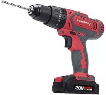 Masina de gaurit insurubat bormasina cu percutie cu  acumulator 2 Ah 20  V Li-ion   mandrina  0.8-13  mm Worcraft 