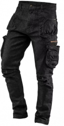 Pantaloni de lucru cu 5 buzunare model DENIM negru marime L NEO 
