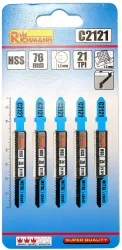 Panza lama fierastrau pendular pentru metal HSS prindere tip T 21 TPI set 5 buc 76 mm Richmann 