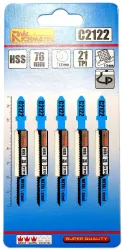 Panza lama fierastrau pendular pentru metal HSS prindere tip T taiere curbata 21 TPI set 5 buc 76 mm Richmann 