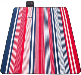 Patura picnic model cu dungi rosu 200x200 cm Springos 
