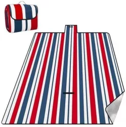 Patura picnic model dungi rosu alb albastru 200x220 cm 