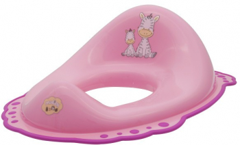 Reductor wc copii MyKids Zebra Roz-Alb antialunecare 