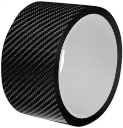 Rola ornament bandouri sau praguri autoadeziv din autocolant Carbon 5D dimensiune 148 x 4 cm culoare Neagra 