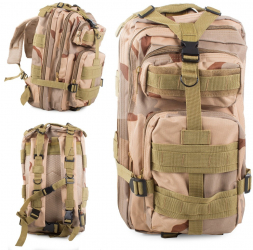 Rucsac tactic militar Capacitate 30L Impermeabil Nuante Bej Camuflaj 43x24x25 cm 