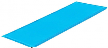 Saltea camping auto-gonflabila poliester si spuma PU albastru 180x50 cm Springos