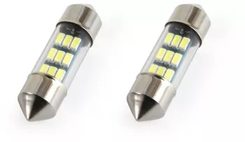 Set becuri auto cu LED sofit compatibil C5W 9 SMD 31mm Alb 12V destinat competitiilor auto sau off-road 