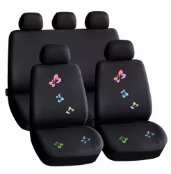 Set huse scaun auto ieftine Universale 9 piese model BUTTERFLY 