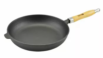 Tigaie fonta cu maner lemn 26 cm Perfect Home 