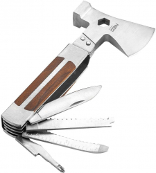 Unealta briceag multifunctional 11 in 1 model Survival maner lemn NEO 