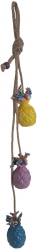 Decor perete cu forma de ananas 55 cm - Galben/Roz/Albastru