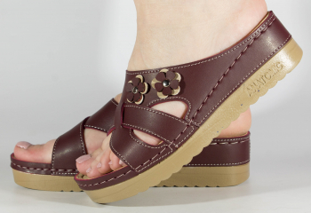 Saboti Medicinali Eleganti cu Gel - Model Ioana 154001 Culoare Bordo 38 