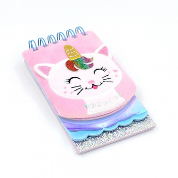 Carnetel 3D Pisica unicorn 120 pagini 