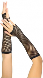 Manusi lungi din plasa Zola® pana la cot si fara degete 42 cm negre 