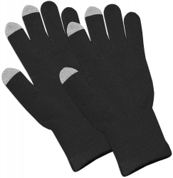 Manusi touchscreen tactice Zola® 3 puncte conductoare de pe degete unisex negre 
