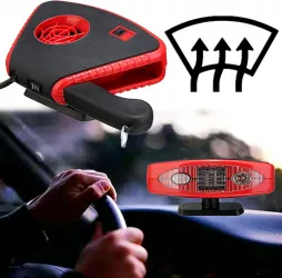 Aeroterma Auto 3in1 pentru ventilatie incalzire sau dezaburire geam auto 12V 150W cu lanterna 