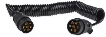 Cablu electric pentru remorca spiralat cu prize 7PIN 12V 6m 