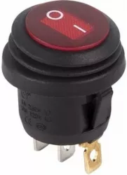 Intrerupator circular cu 2 pozitii iluminat LED waterproof pentru utilaje Off-Road ATV SSV QUAD Scuter Motocicleta 