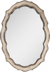 Oglinda perete lemn bej maro antichizat 52x3x75 cm 