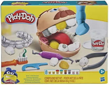 PLAY-DOH SET DENTISTUL CU ACCESORII SI DINTI COLORATI 