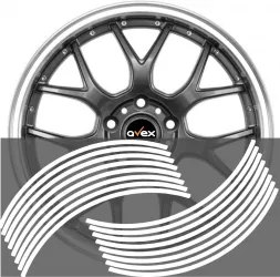 Set 16 inele din autocolant pentru jante culoare Alb Lucios 