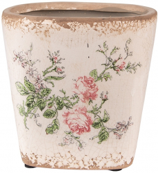 Set 2 ghivece flori ceramica 13x13x12 cm 